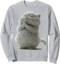 Praying Fluffy Cat Kitten Hoodie - Fun Novelty Design Unisex - T-Shirt, Sweatshirt, Hoodie