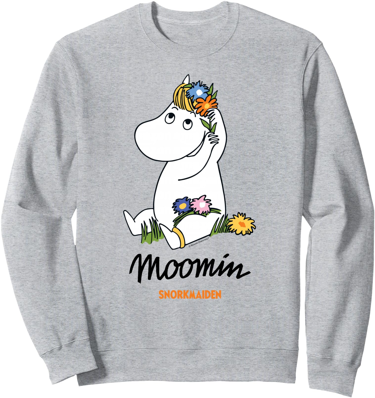 Moomin Snorkmaiden Flowers Hair Artist Hoodie - Aesthetic Graphic Unisex - T-Shirt, Sweatshirt, Hoodie