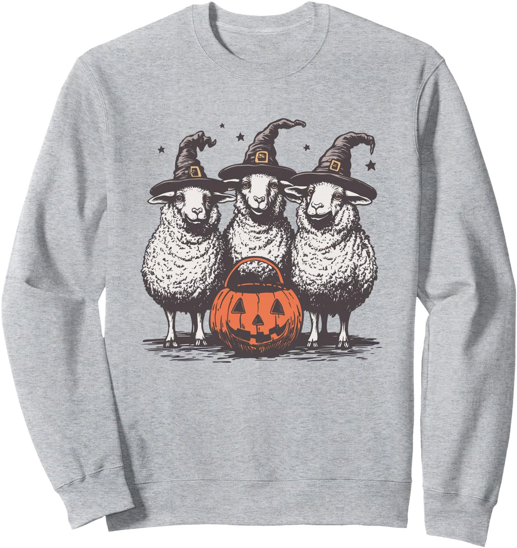 Exclusive Witch Sheep Halloween Sweatshirt - Minimalist Print for Adults - T-Shirt, Sweatshirt, Hoodie