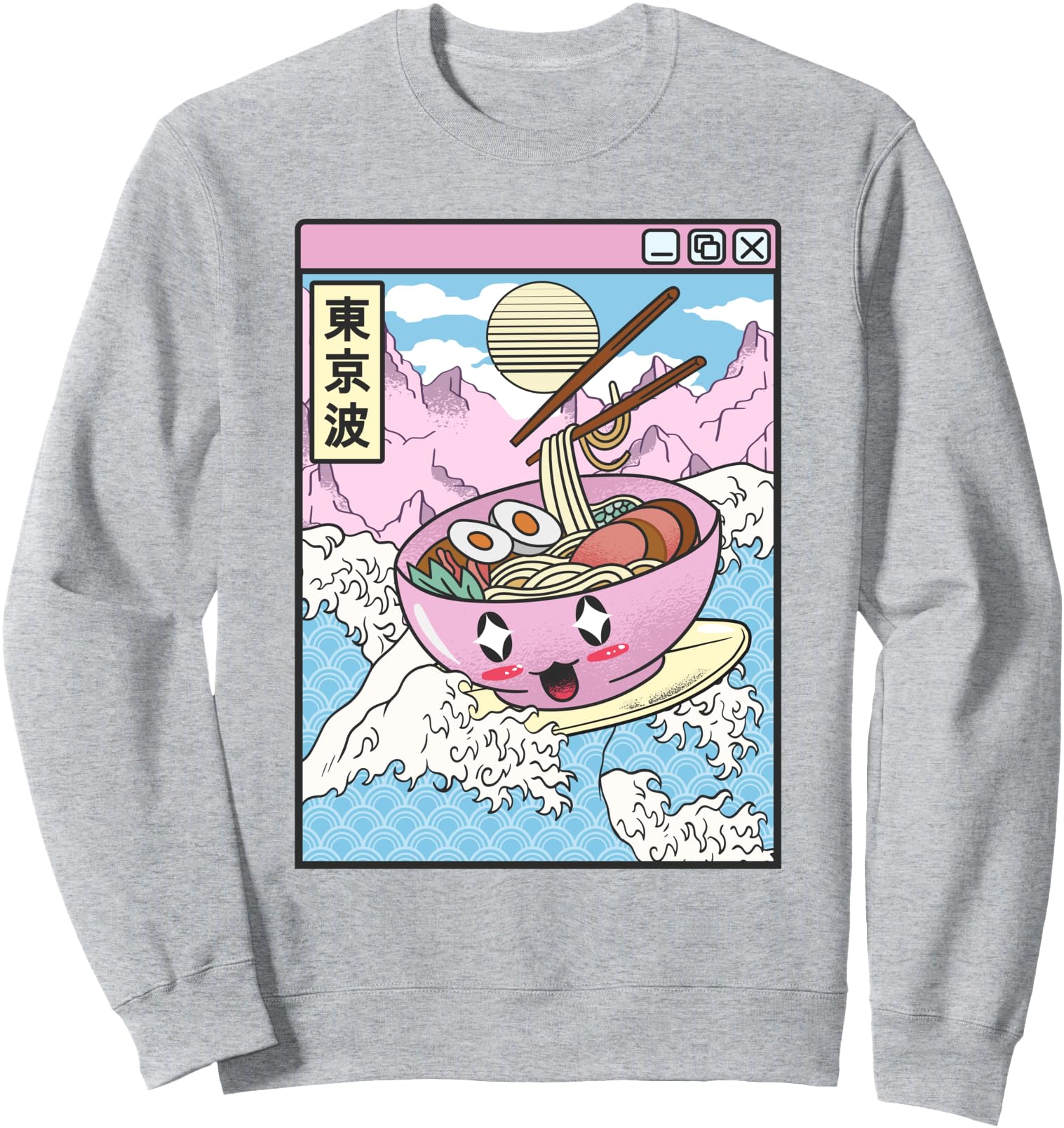 Exclusive Surfing Ramen Bowl Japanese T-Shirt - Minimalist Print Men Women - T-Shirt, Sweatshirt, Hoodie