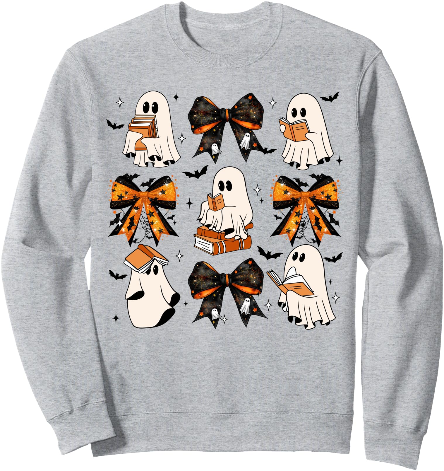 Ghost Coquette Bow Bookish Abc Halloween Hoodie - Streetwear Style Unisex - T-Shirt, Sweatshirt, Hoodie
