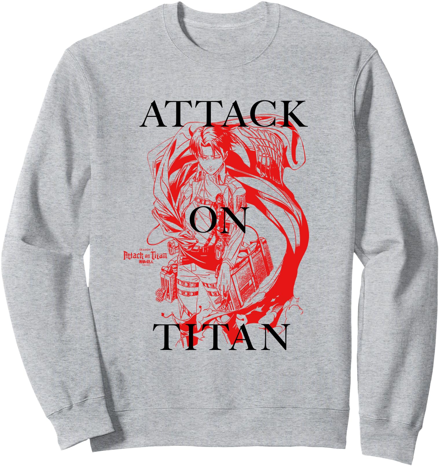 Authentic Attack Titan Season Sweatshirt - Casual Everyday Wear Men Women - T-Shirt, Sweatshirt, Hoodie