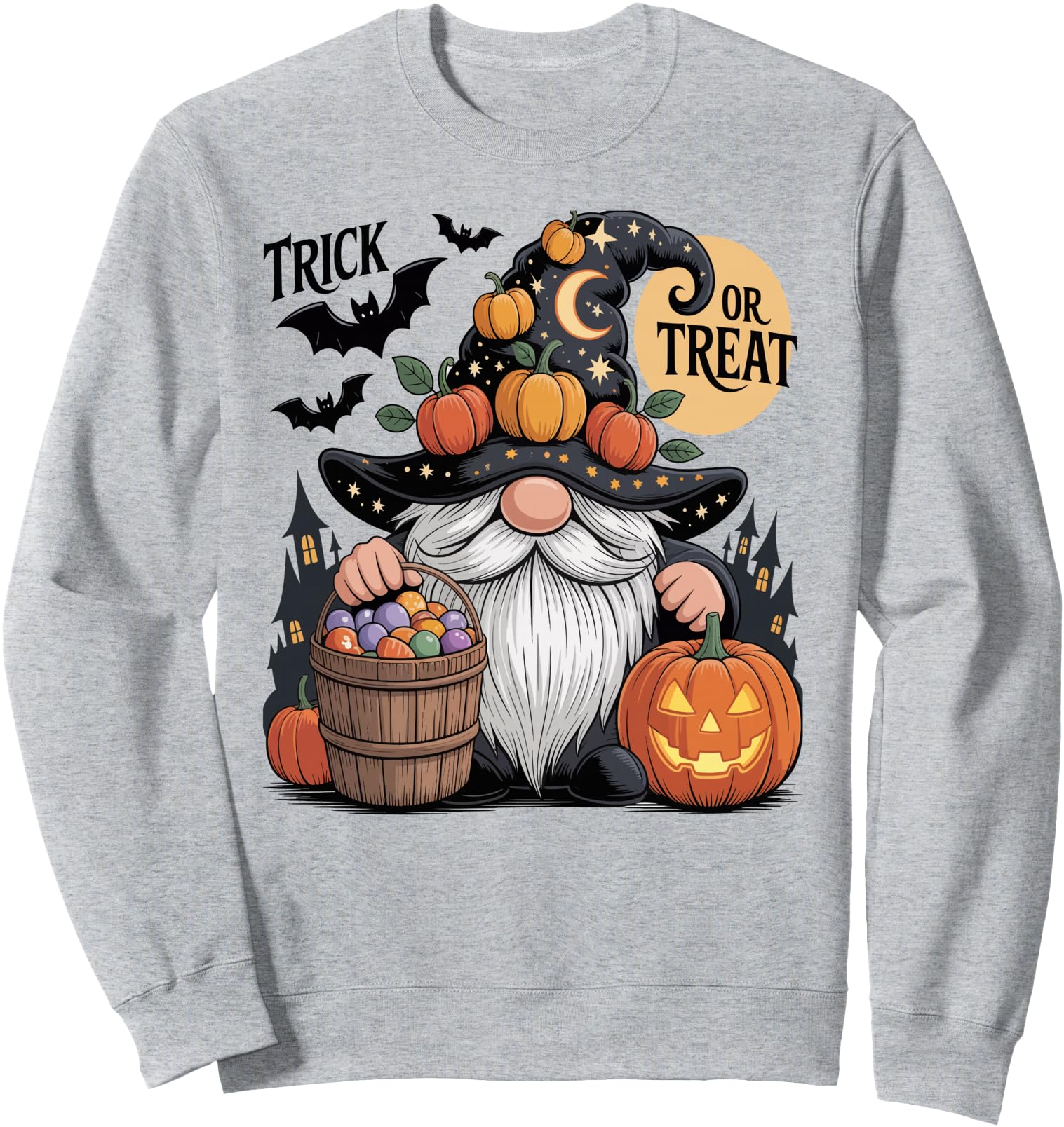 Original Trick Or Treat Halloween Gnome T-Shirt - Graphic Print Men Women - T-Shirt, Sweatshirt, Hoodie