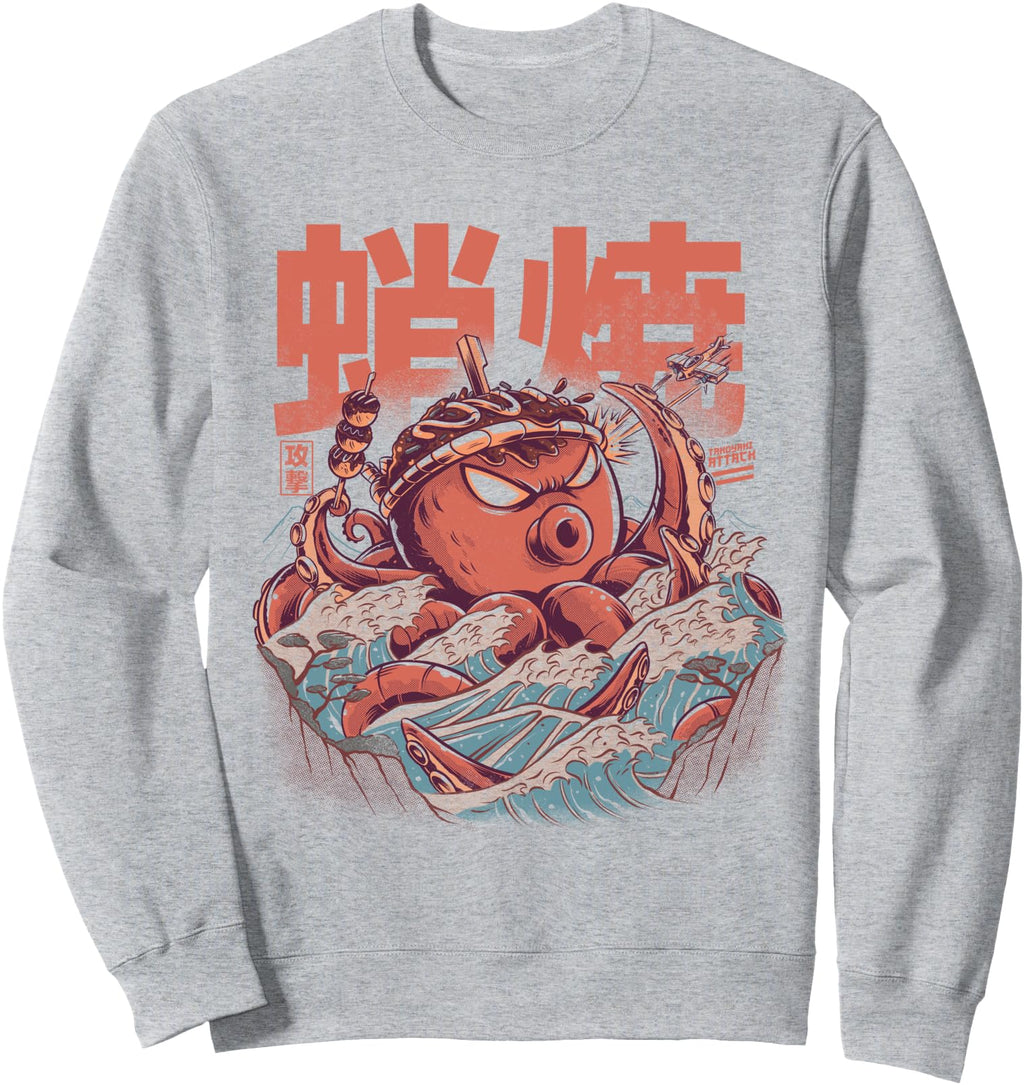 Authentic Takoyaki Attack Octopus T-Shirt - Aesthetic Graphic for Adults - T-Shirt, Sweatshirt, Hoodie