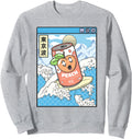 Authentic Surfing Peach Soda Japanese Hoodie - Minimalist Print Men Women - T-Shirt, Sweatshirt, Hoodie