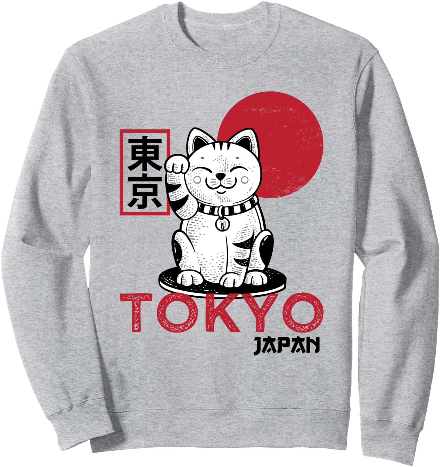 Exclusive Maneki Neko Lucky Cat Sweatshirt - Unique Graphic Men Women - T-Shirt, Sweatshirt, Hoodie