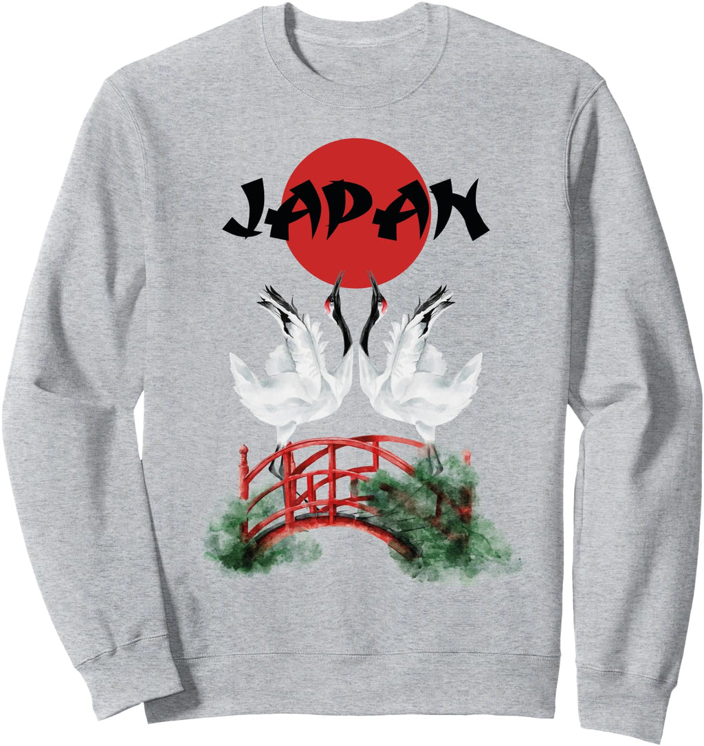 Japanese White Crane Japan Rare Hoodie - Fun Novelty Design for Adults - T-Shirt, Sweatshirt, Hoodie