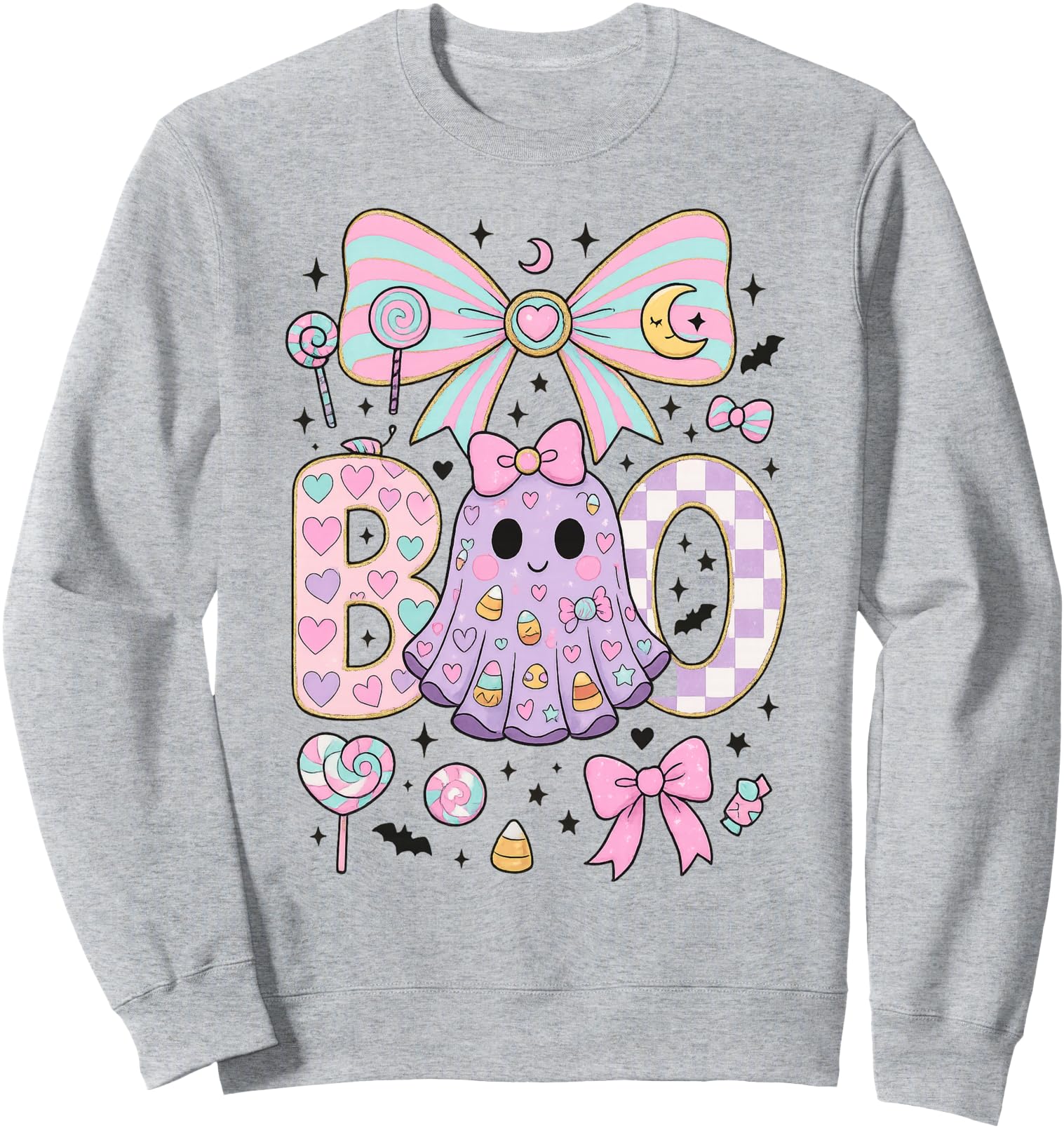 Ghost Boo Coquette Halloween Bow T-Shirt - Casual Everyday Wear for Adults - T-Shirt, Sweatshirt, Hoodie