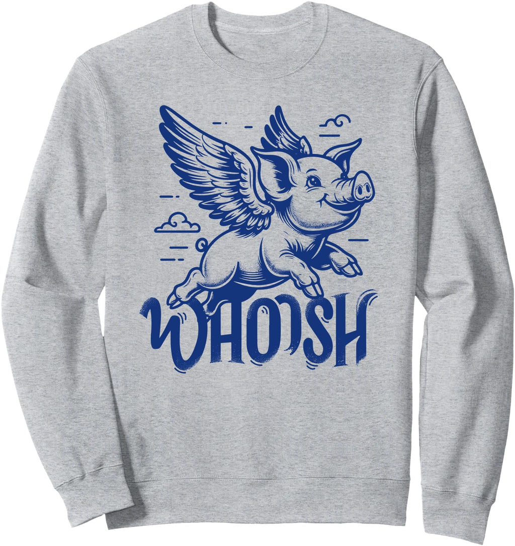 Exclusive Flying Pig Pig Wings 90S Hoodie - Novelty Apparel Men Women - T-Shirt, Sweatshirt, Hoodie