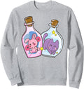 Bunny And Cat Glass Kawaii Anime Hoodie - Unique Graphic for Adults - T-Shirt, Sweatshirt, Hoodie
