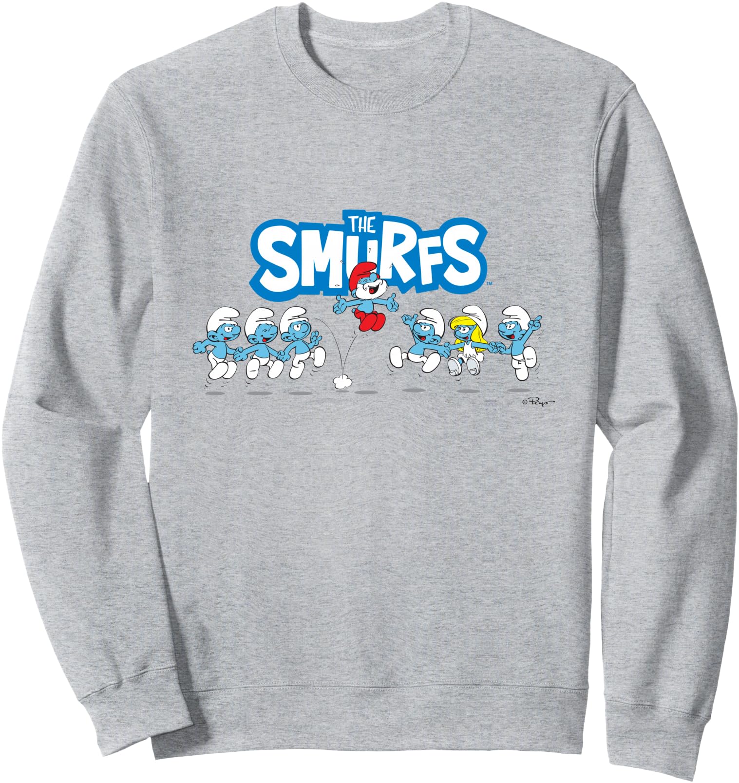 Handcrafted Smurfs Jumping Logo Papa Sweatshirt - Minimalist Print Unisex - T-Shirt, Sweatshirt, Hoodie
