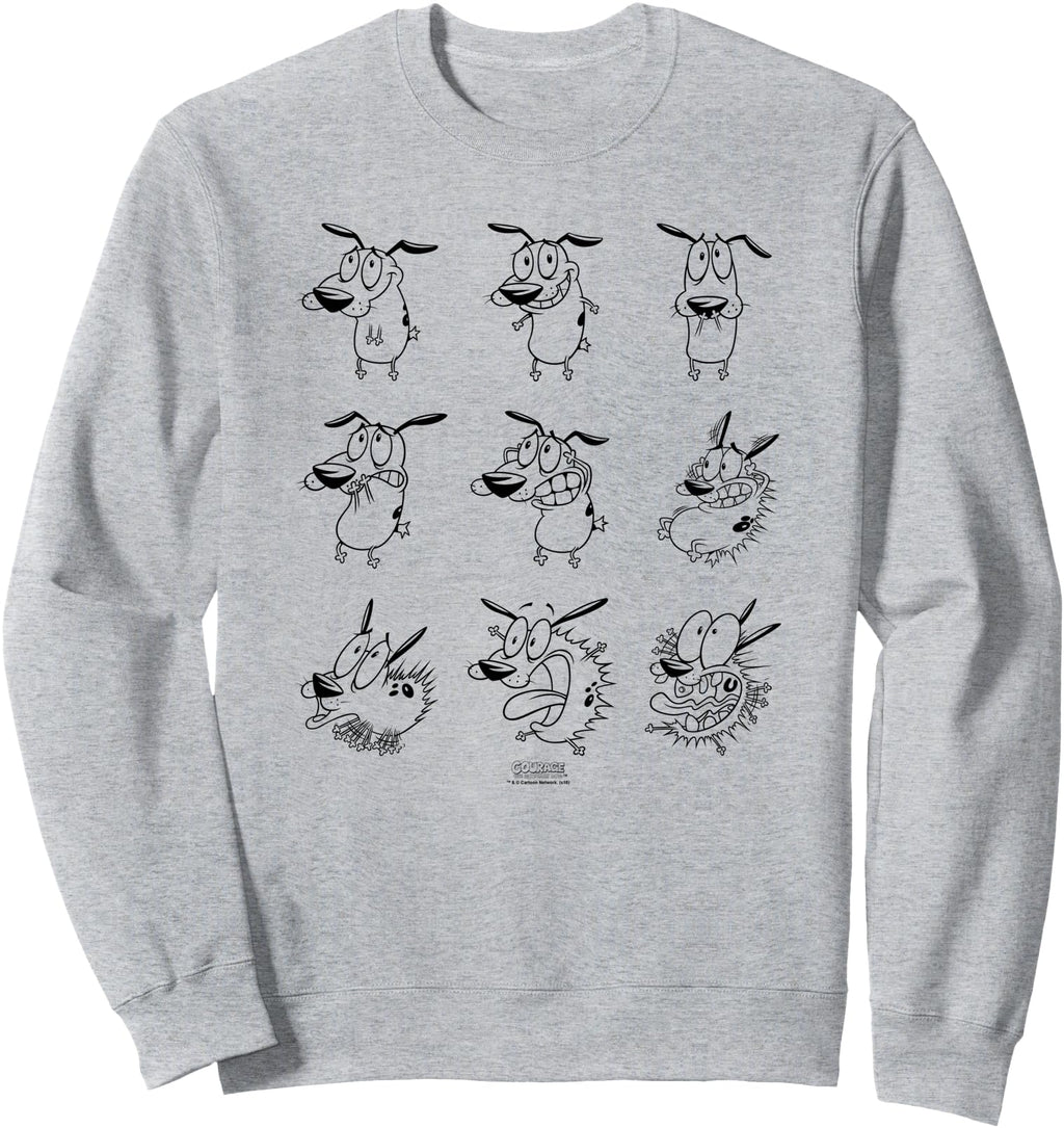 Authentic Courage Cowardly Dog Courage Hoodie - Novelty Apparel for Adults - T-Shirt, Sweatshirt, Hoodie