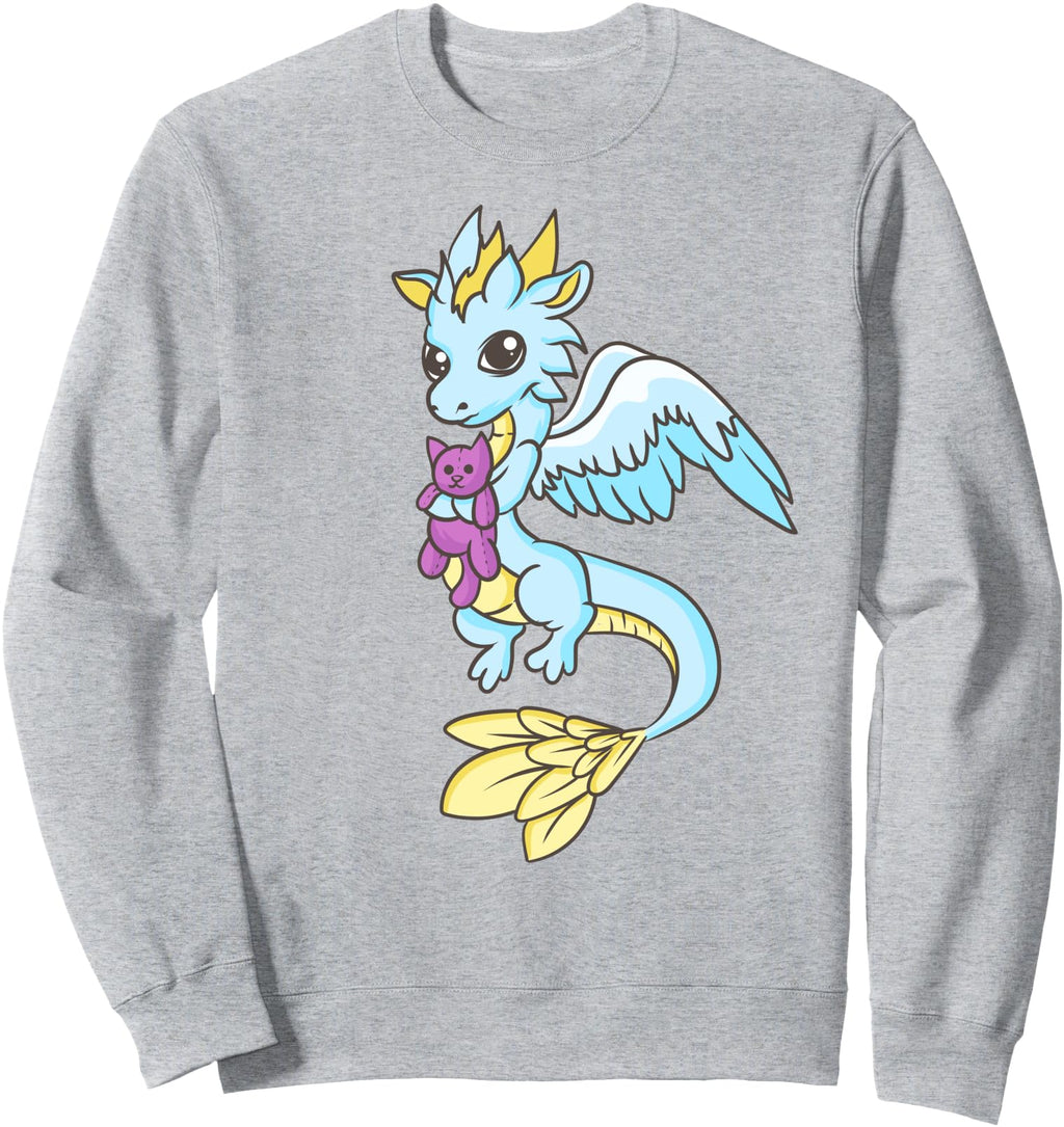 Sweet Blue Dragon Kawaii Anime Japanese T-Shirt - Streetwear Style Unisex - T-Shirt, Sweatshirt, Hoodie