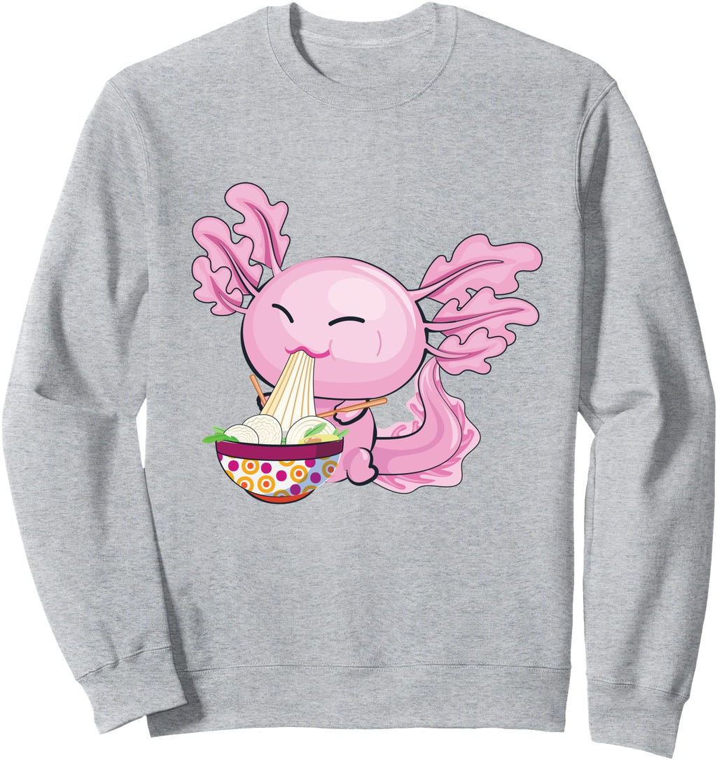 Axolotl Ramen Pastel Japanese T-Shirt - Casual Everyday Wear for Adults - T-Shirt, Sweatshirt, Hoodie