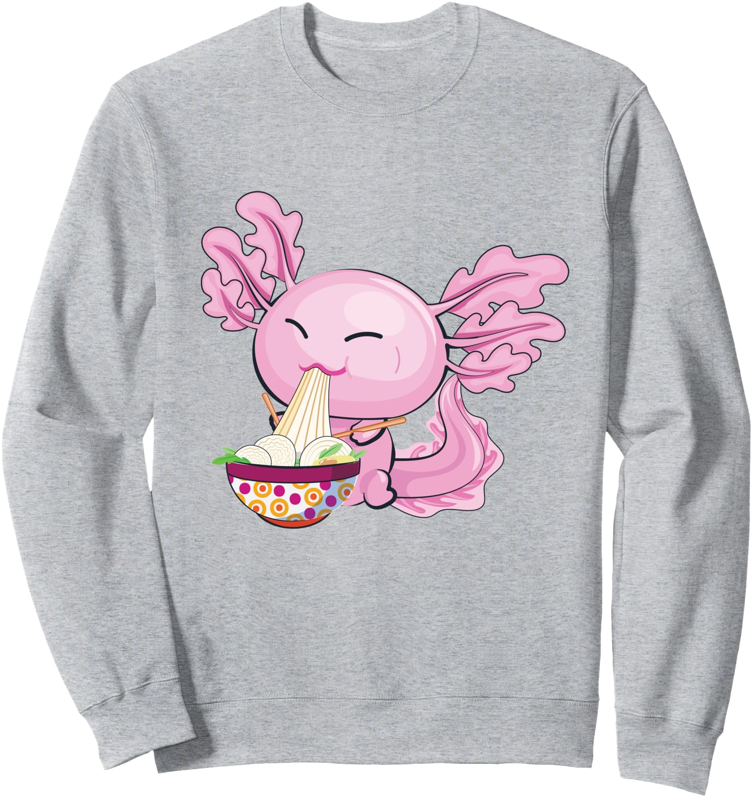 Axolotl Ramen Pastel Japanese T-Shirt - Casual Everyday Wear for Adults - T-Shirt, Sweatshirt, Hoodie