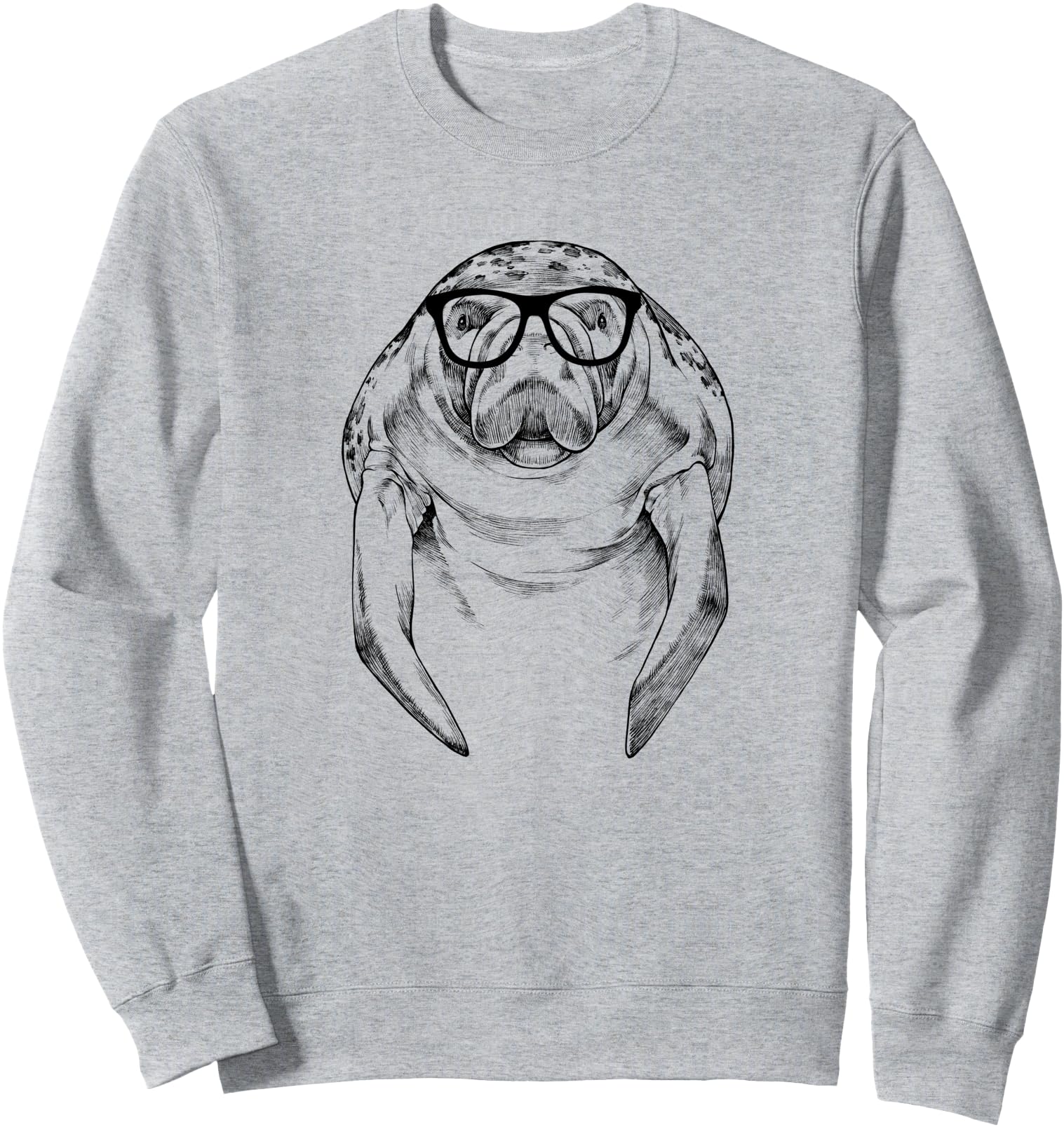 Original Manatee Nerdy Glasses T-Shirt - Casual Everyday Wear for Adults - T-Shirt, Sweatshirt, Hoodie