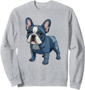 French Bulldog Pattern Patchwork Art Hoodie - Streetwear Style for Adults - T-Shirt, Sweatshirt, Hoodie