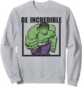 Marvel Hulk Be Incredible Boxed Artist T-Shirt - Novelty Apparel for Adults - T-Shirt, Sweatshirt, Hoodie