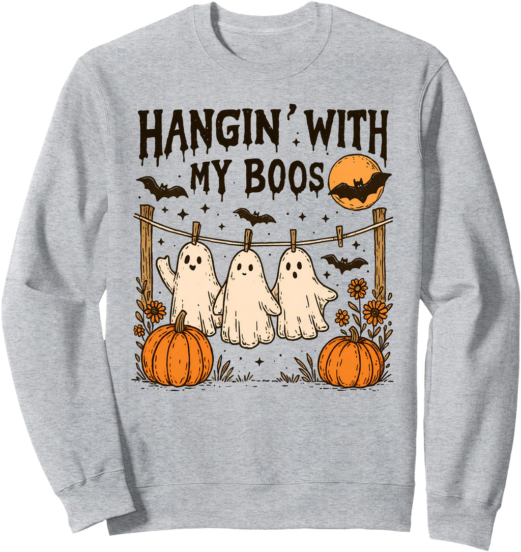 Handcrafted Hanging Ghosts Halloween T-Shirt - Minimalist Print Men Women - T-Shirt, Sweatshirt, Hoodie