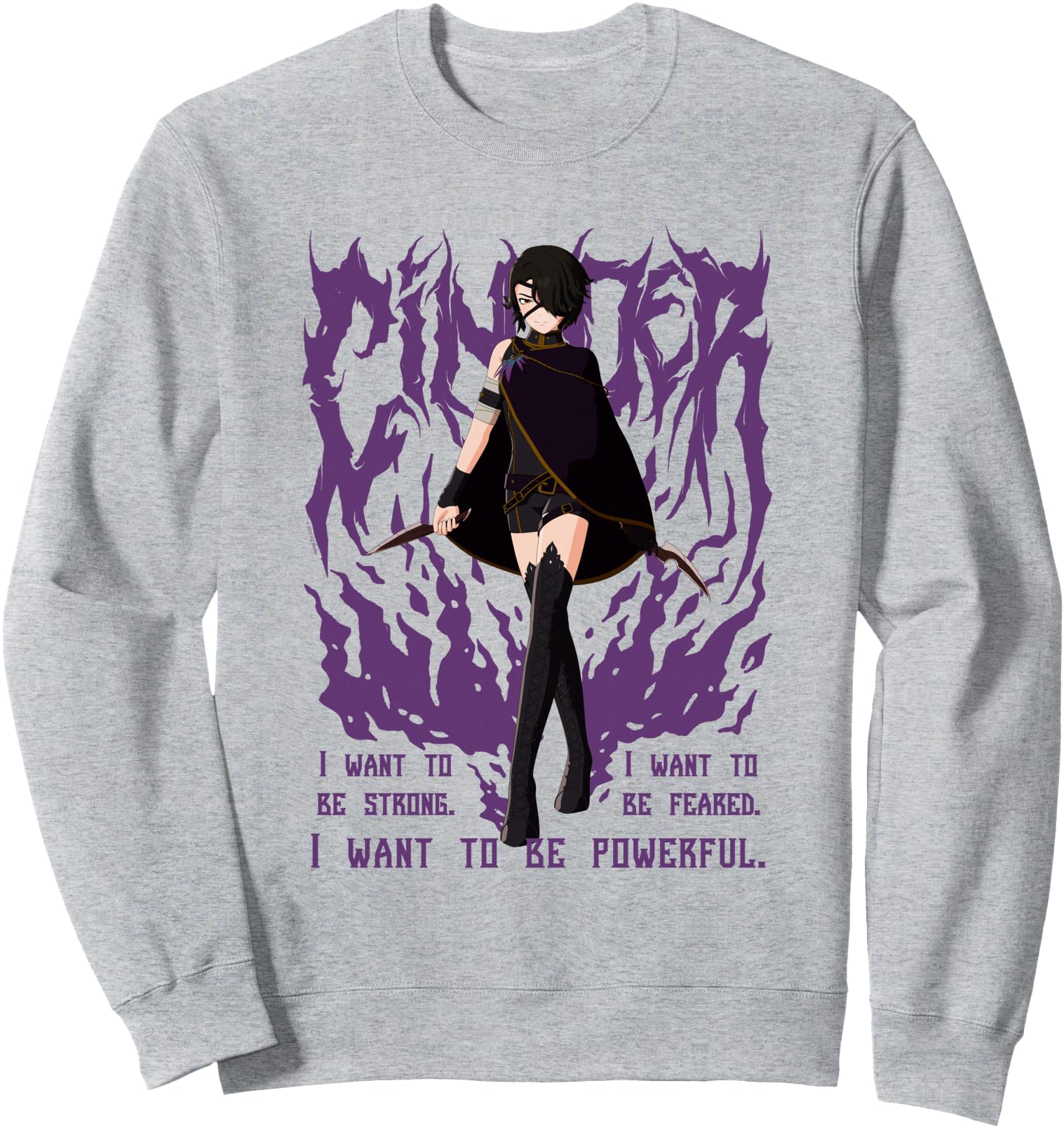 Rwby Cinder Fall Heavy Metal Anime Hoodie - Custom Art Print for Adults - T-Shirt, Sweatshirt, Hoodie
