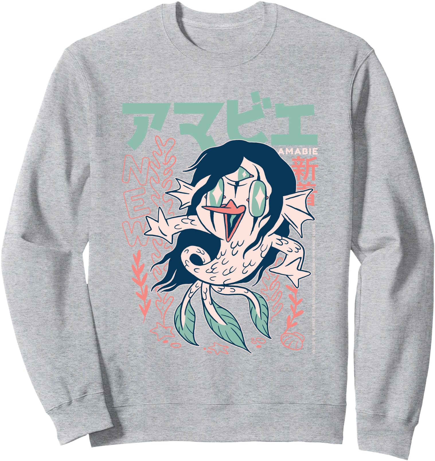 Authentic Amabie Japanese Yokai Hoodie - Casual Everyday Wear Men Women - T-Shirt, Sweatshirt, Hoodie
