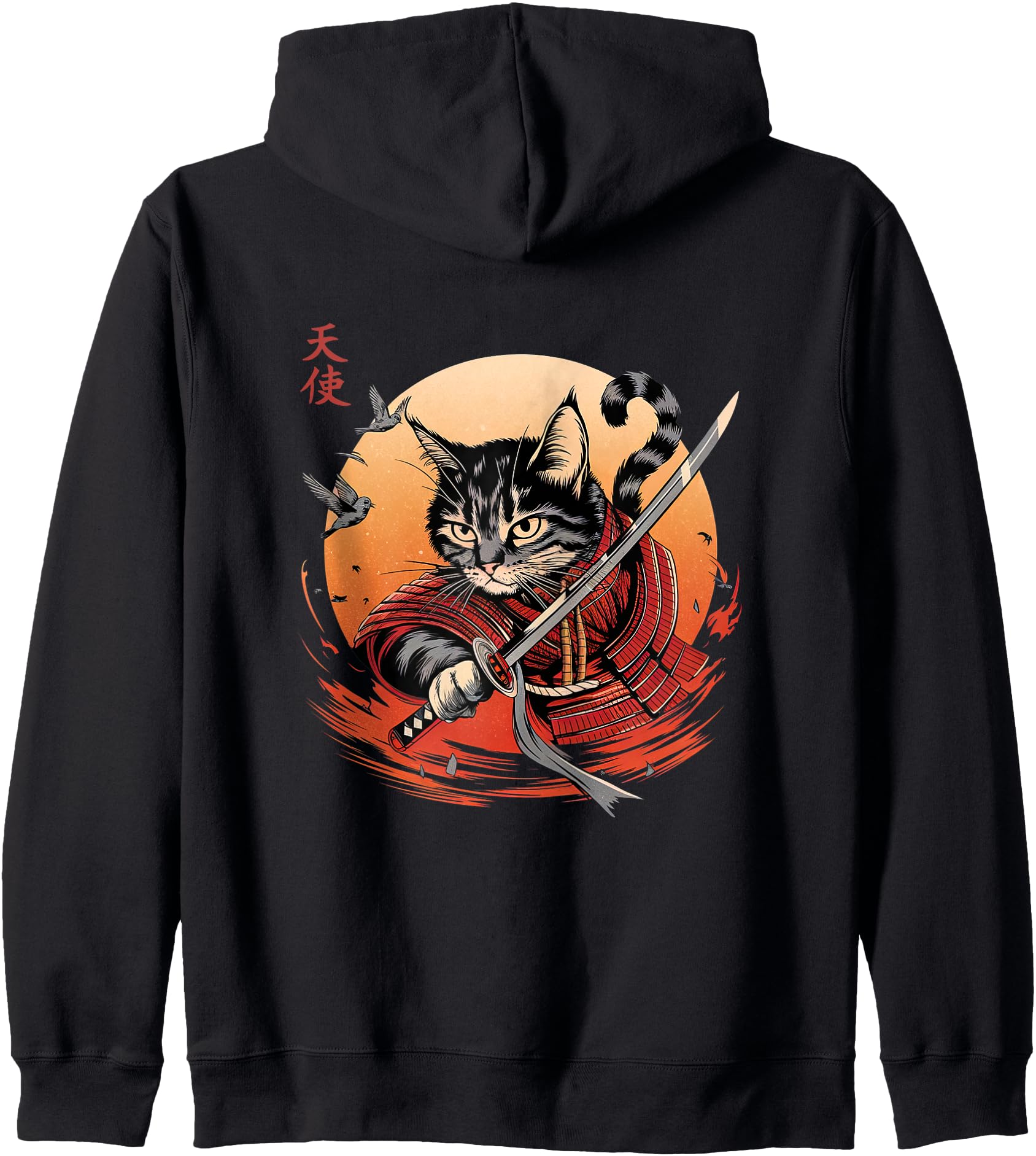 Authentic Samurai Warrior Battle Cat T-Shirt - Graphic Print for Adults - T-Shirt, Sweatshirt, Hoodie