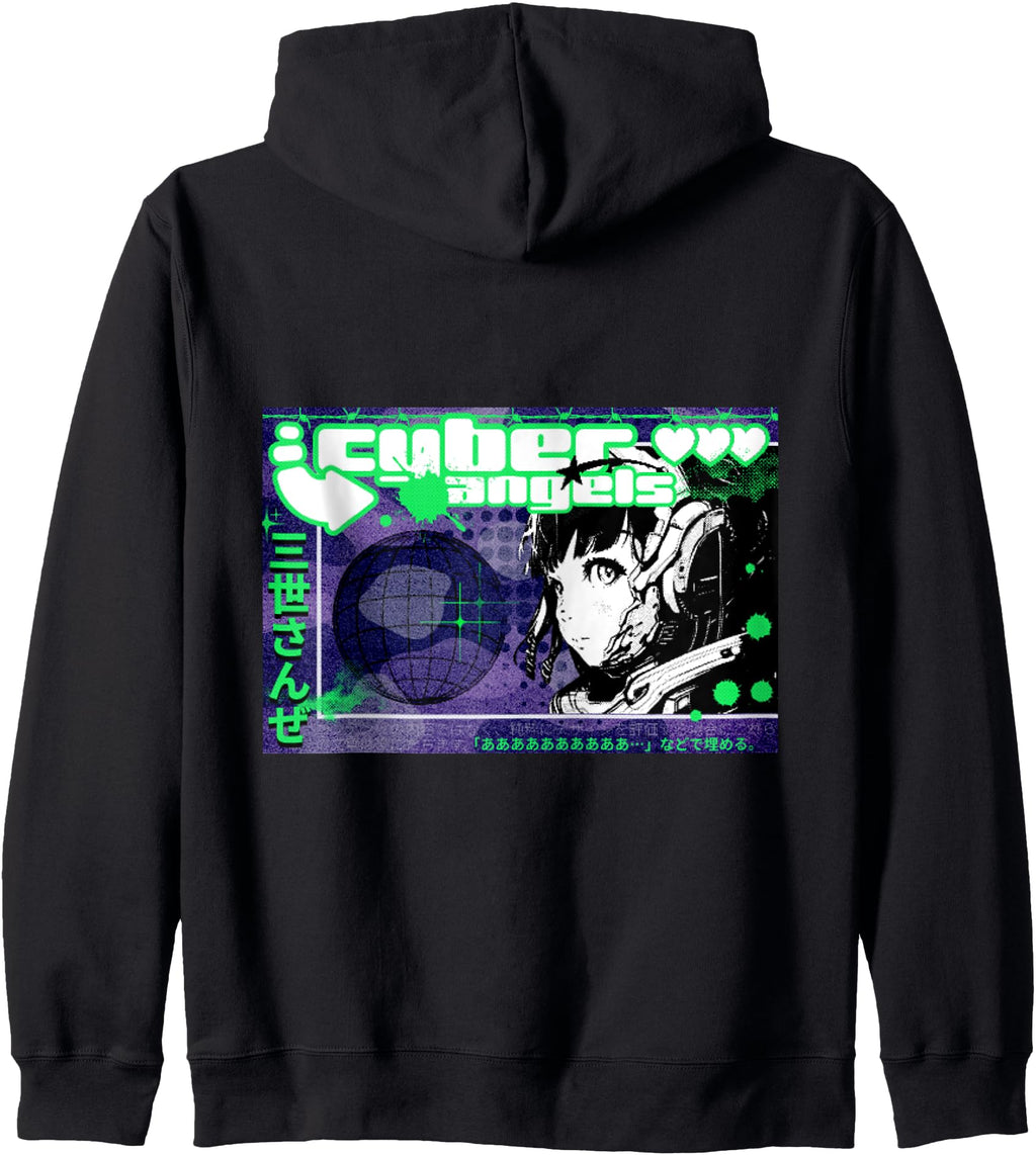 Y2K Aesthetic Cyber Angels Japanese T-Shirt - Minimalist Print for Adults - T-Shirt, Sweatshirt, Hoodie
