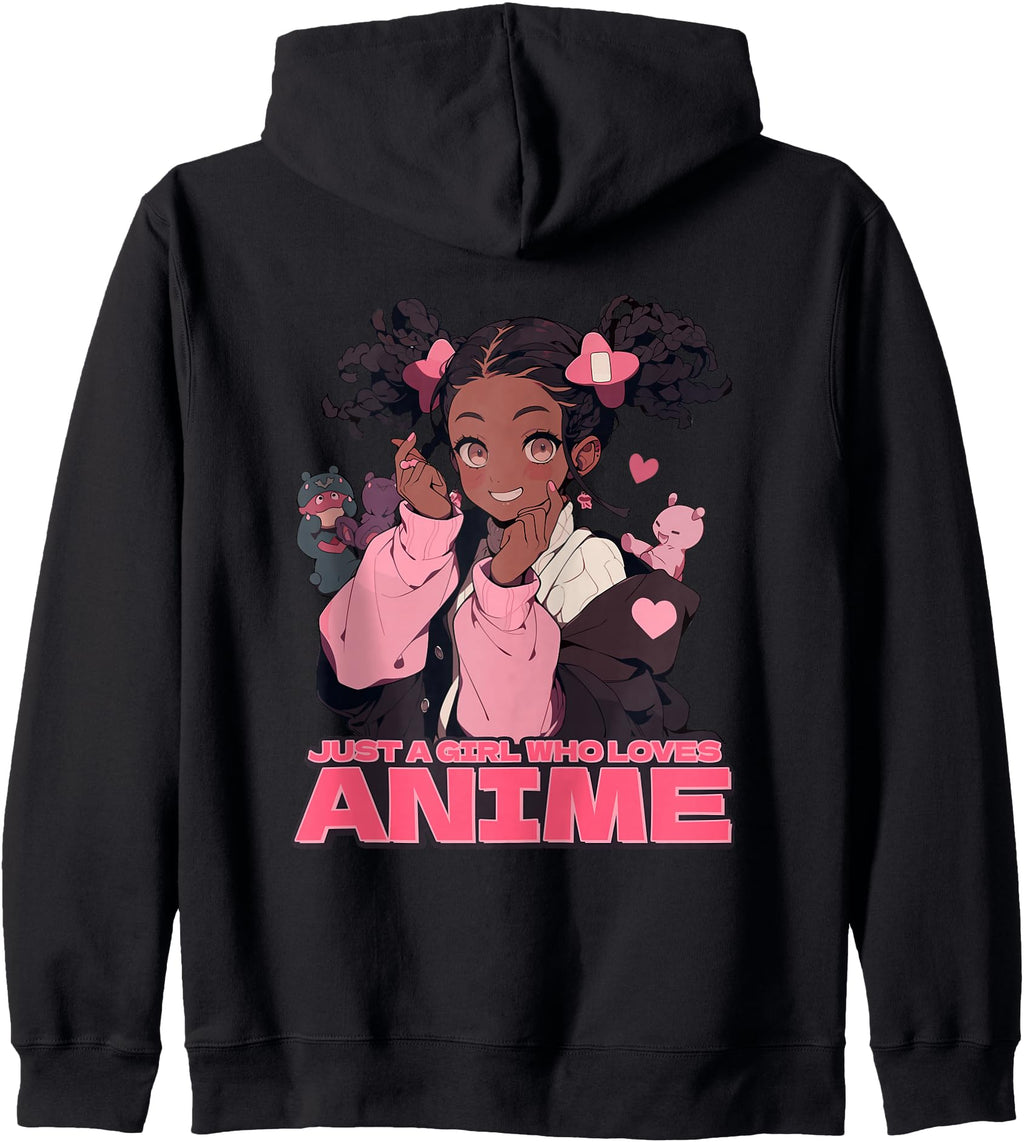 Black Just Who Loves Anime Rare T-Shirt - Novelty Apparel Men Women - T-Shirt, Sweatshirt, Hoodie