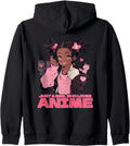 Black Just Who Loves Anime Rare T-Shirt - Novelty Apparel Men Women - T-Shirt, Sweatshirt, Hoodie