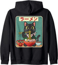 Handcrafted Cat Eating Ramen Noodles Hoodie - Graphic Print Men Women - T-Shirt, Sweatshirt, Hoodie