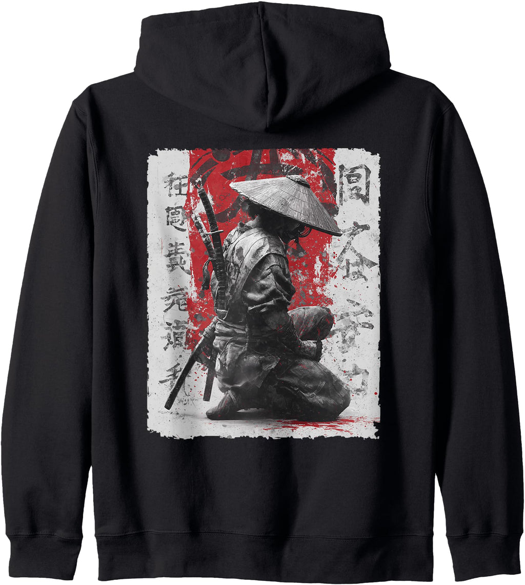 Authentic Samurai Sword Warrior Japanese Hoodie - Graphic Print for Adults - T-Shirt, Sweatshirt, Hoodie