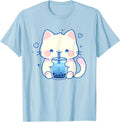 Original Kawaii Cat Boba Japanese T-Shirt - Aesthetic Graphic for Adults - T-Shirt, Sweatshirt, Hoodie