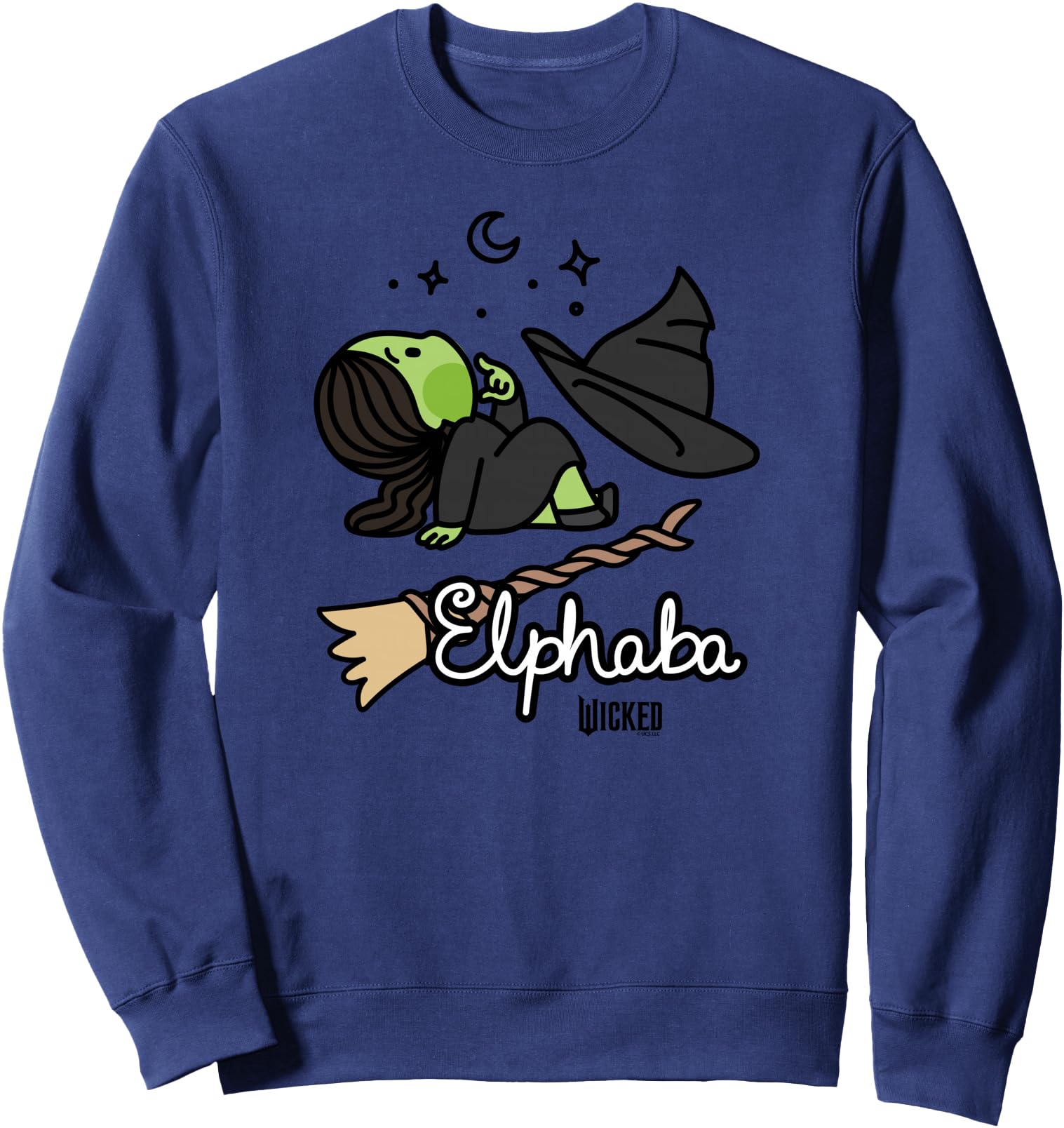 Authentic Wicked Logo Elphaba Daydreaming T-Shirt - Trendy Graphic Unisex - T-Shirt, Sweatshirt, Hoodie
