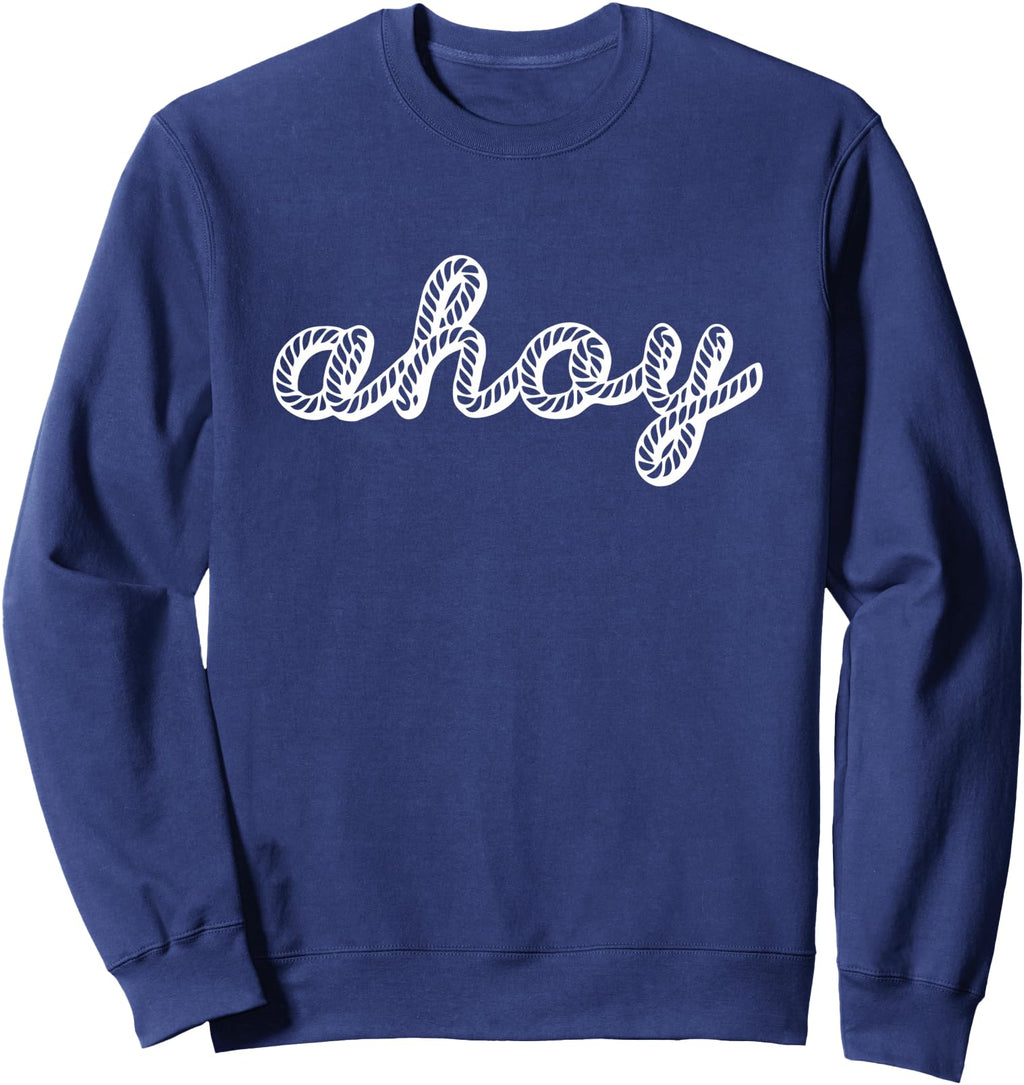 Authentic Skipper Ahoy Rope Sailing Sweatshirt - Novelty Apparel Unisex - T-Shirt, Sweatshirt, Hoodie