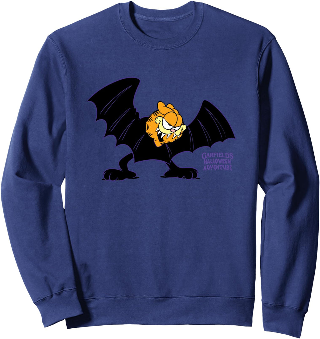 Garfield Spooky Bat Costume Sweatshirt - Novelty Apparel for Adults - T-Shirt, Sweatshirt, Hoodie
