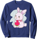 Exclusive Strawberry Bunny Rabbit Sweatshirt - Minimalist Print for Adults - T-Shirt, Sweatshirt, Hoodie