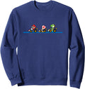 Mario Kart Yoshi Toad Mario Race Line Hoodie - Novelty Apparel for Adults - T-Shirt, Sweatshirt, Hoodie