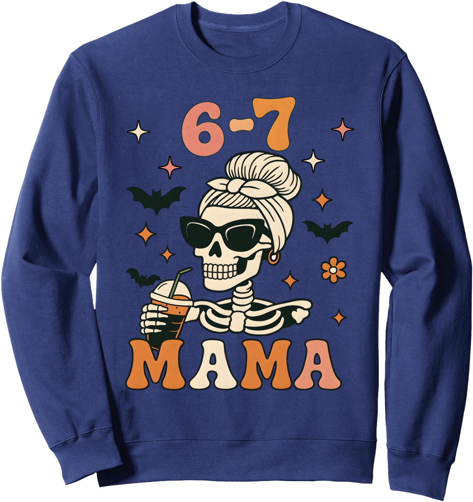 Handcrafted 67 Mama Halloween Skeleton T-Shirt - Graphic Print for Adults - T-Shirt, Sweatshirt, Hoodie