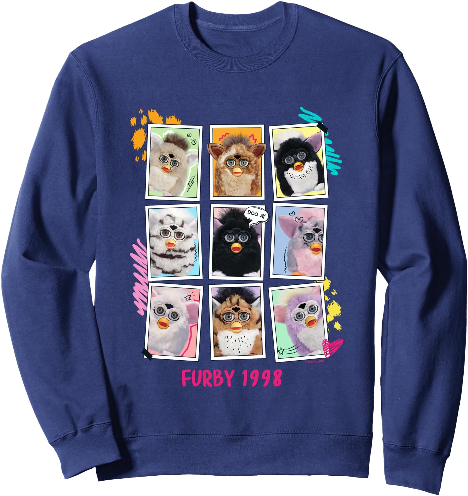 Furby 1998 Doo Ay Pictures Collage T-Shirt - Minimalist Print Men Women - T-Shirt, Sweatshirt, Hoodie