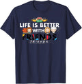 Authentic Friends Chibi Life Is Better T-Shirt - Trendy Graphic for Adults - T-Shirt, Sweatshirt, Hoodie