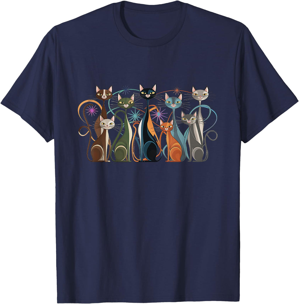 Original Cat Mid Century Modern T-Shirt - Fun Novelty Design Men Women - T-Shirt, Sweatshirt, Hoodie