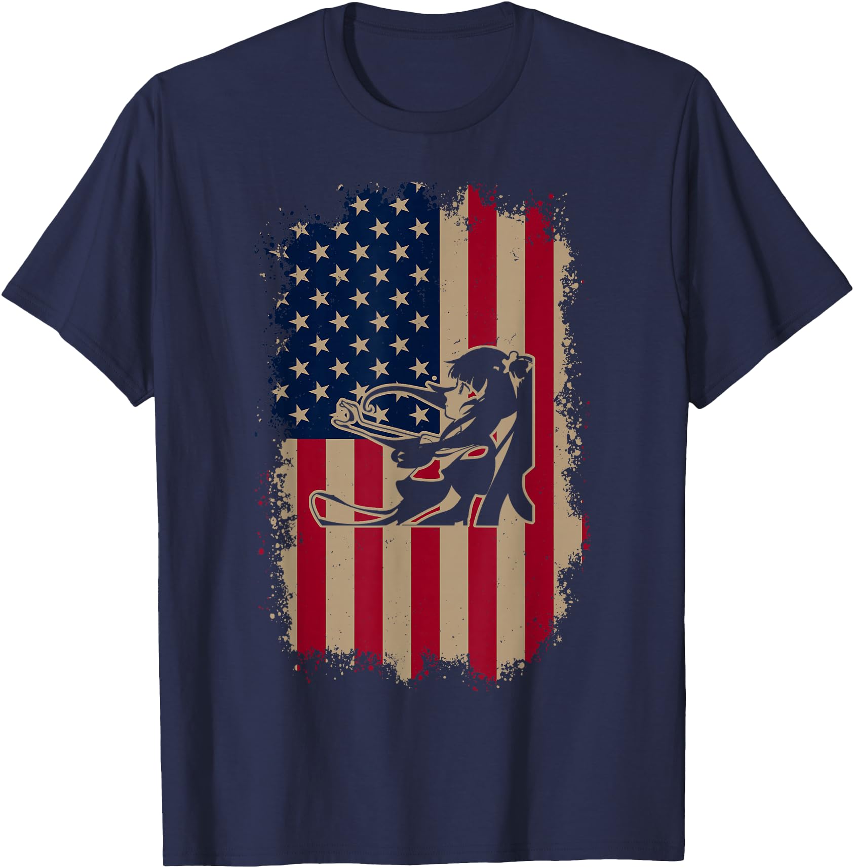 American Us Flag Anime Rare T-Shirt - Unique Graphic Unisex - T-Shirt, Sweatshirt, Hoodie