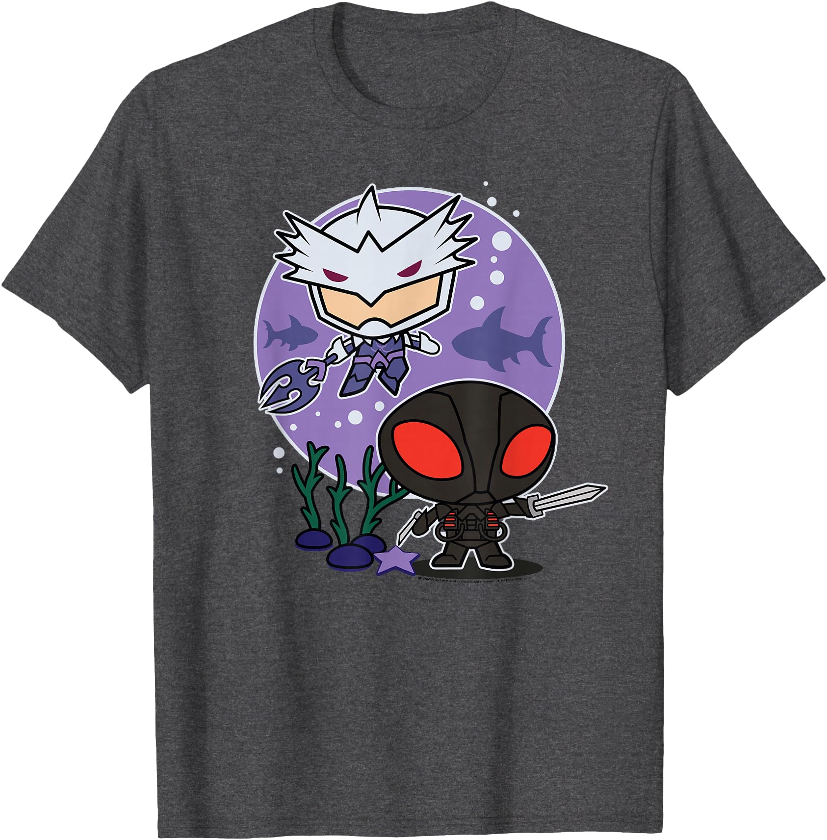 Authentic Aquaman Movie Chibi Black Sweatshirt - Graphic Print Unisex - T-Shirt, Sweatshirt, Hoodie