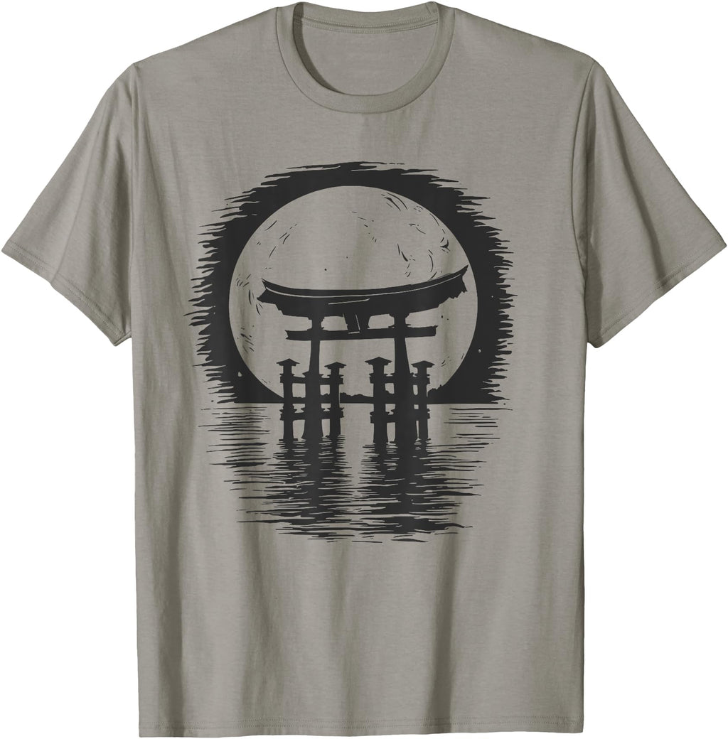 Handcrafted Japanese Torii Gate Art Hoodie - Minimalist Print Men Women - T-Shirt, Sweatshirt, Hoodie