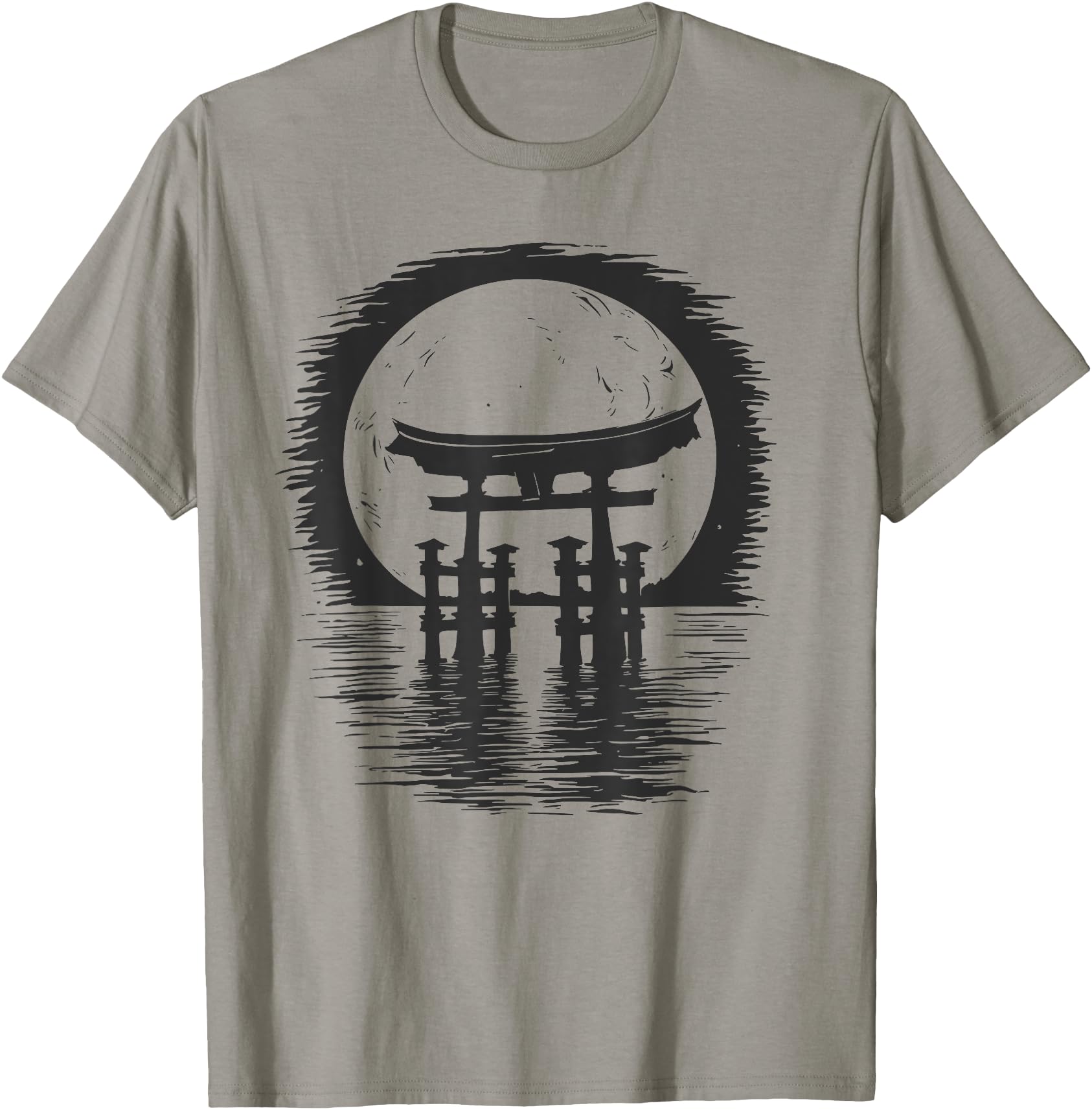 Handcrafted Japanese Torii Gate Art Hoodie - Minimalist Print Men Women - T-Shirt, Sweatshirt, Hoodie