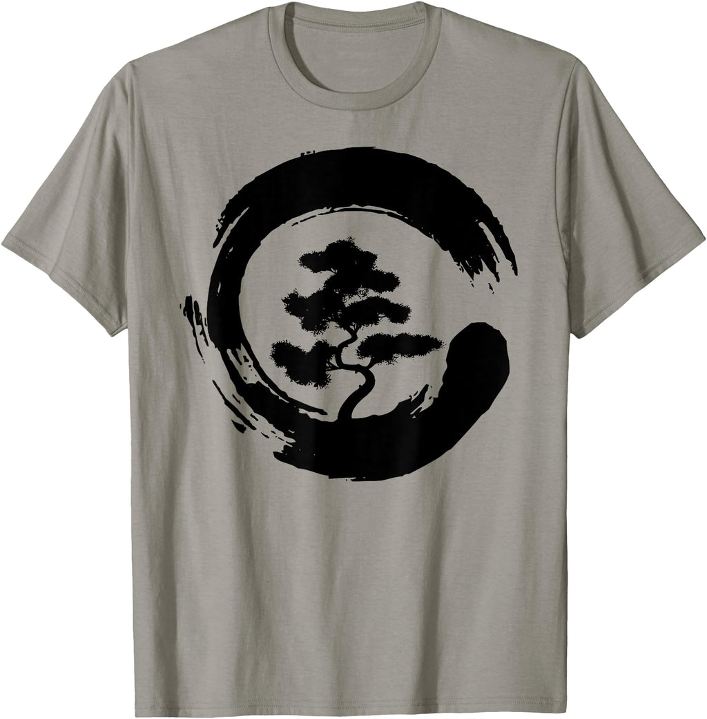 Original Bonsai Tree Enso Circle T-Shirt - Fun Novelty Design for Adults - T-Shirt, Sweatshirt, Hoodie