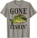 Gone Fishing Bass Fish Sunglasses Hoodie - Casual Everyday Wear Men Women - T-Shirt, Sweatshirt, Hoodie