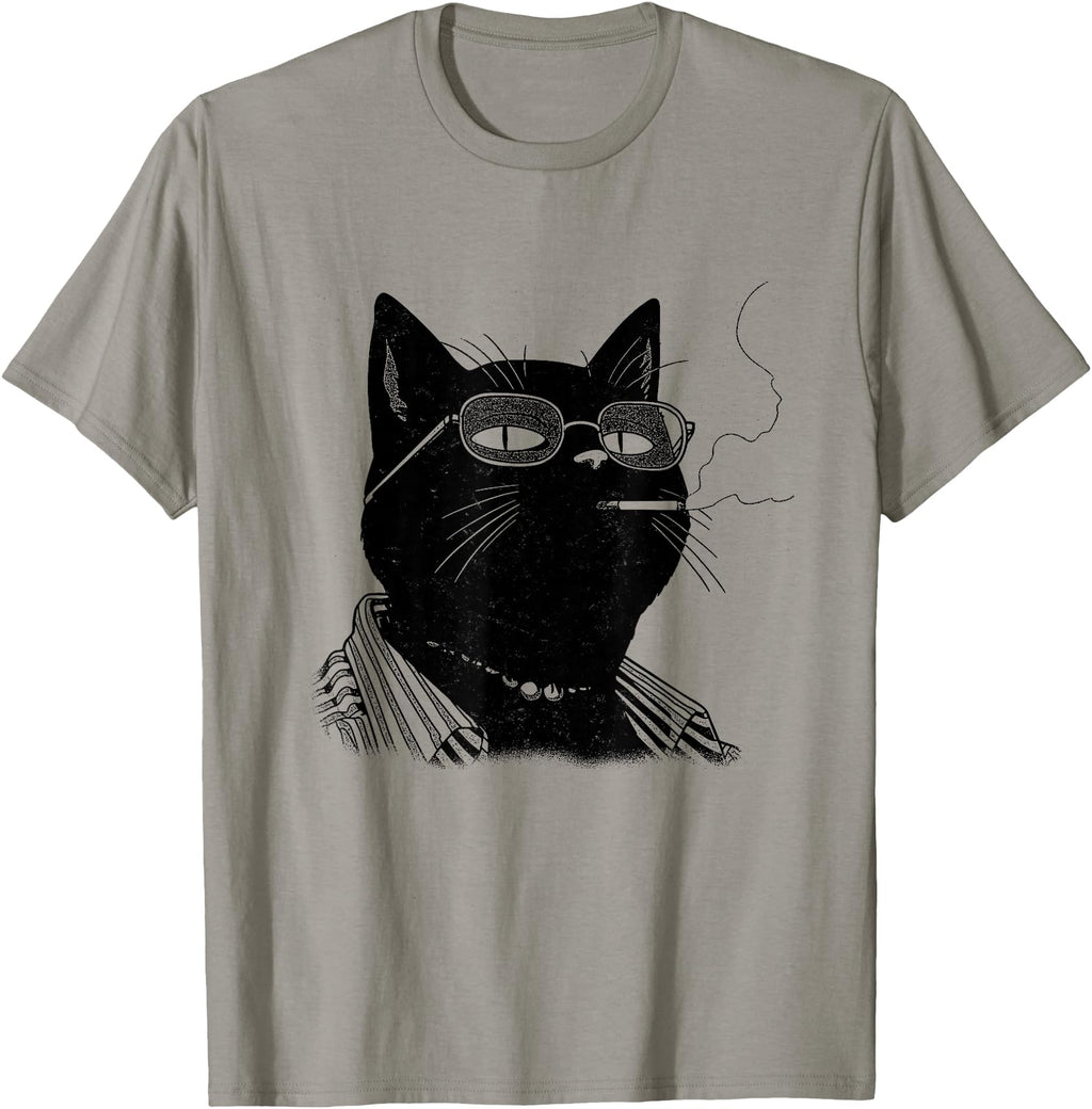 Original Japanese Smoking Black Lucky Cat Hoodie - Streetwear Style Unisex - T-Shirt, Sweatshirt, Hoodie