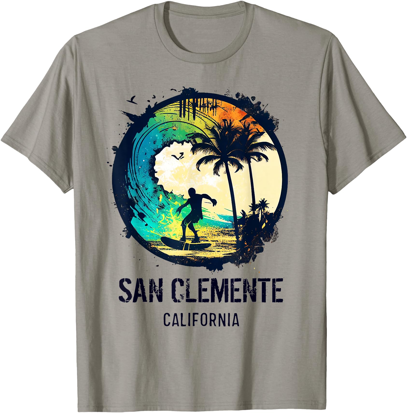 Exclusive San Clemente California T-Shirt - Custom Art Print Men Women - T-Shirt, Sweatshirt, Hoodie