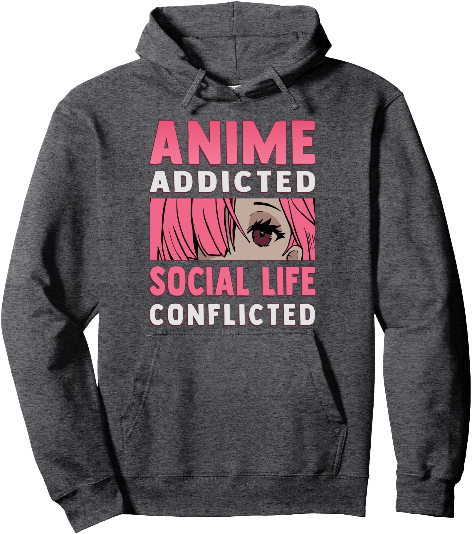 Social Life Conflicted Anime T-Shirt - Streetwear Style for Adults - T-Shirt, Sweatshirt, Hoodie